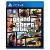 Carátula de Grand Theft Auto V para PlayStation, videojuego de acción y mundo abierto.