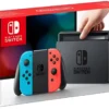 Caja de la consola Nintendo Switch, compatible con juegos en modo portátil y en televisión.